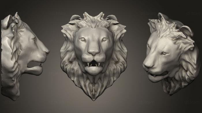 3D model Flat Lion Head (STL)